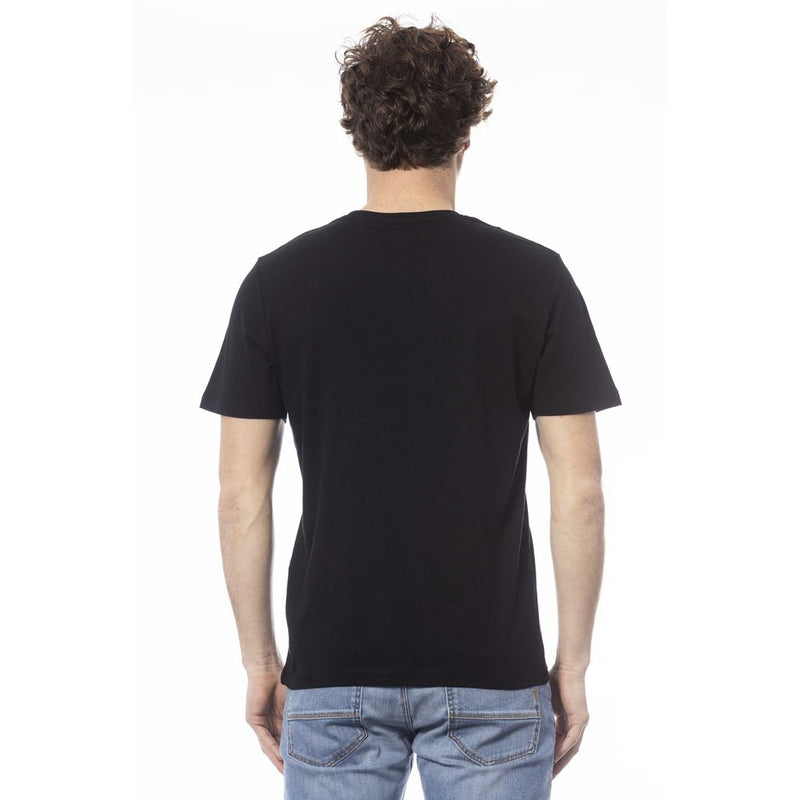Black Cotton Men T-Shirt Ungaro Sport