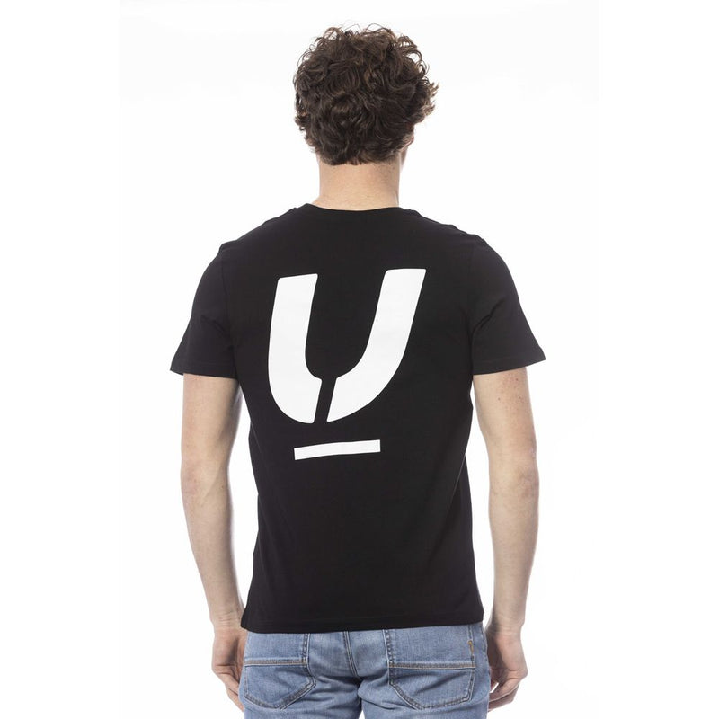 Black Cotton Men T-Shirt Ungaro Sport