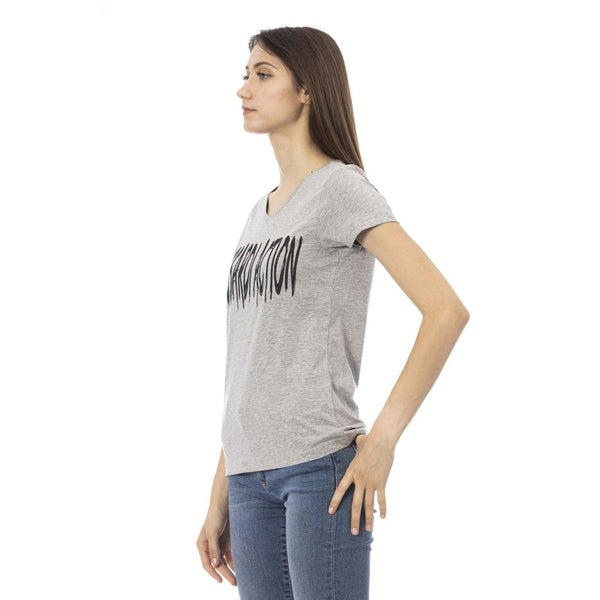 Gray Cotton Women Top Trussardi Action