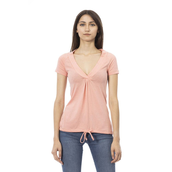 Pink Cotton Women Top Trussardi Action