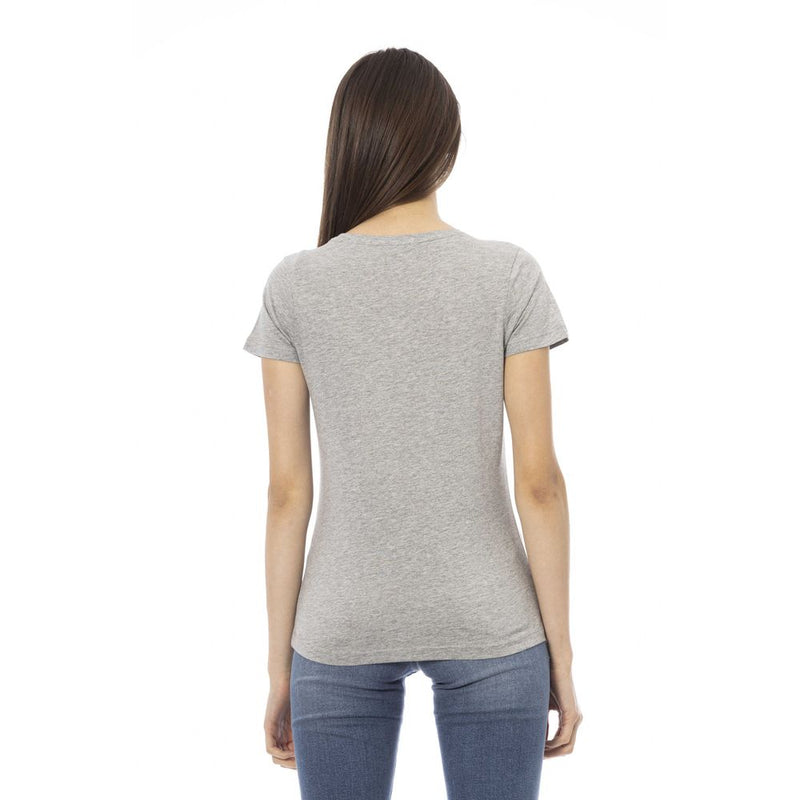 Gray Cotton Women Top Trussardi Action