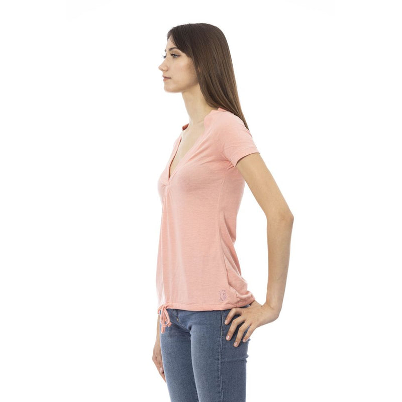 Pink Cotton Women Top Trussardi Action