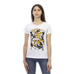 White Cotton Women Top Trussardi Action