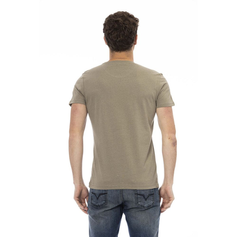 Green Cotton Men T-Shirt Trussardi Action