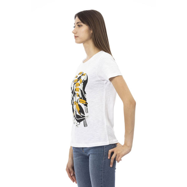 White Cotton Women Top Trussardi Action