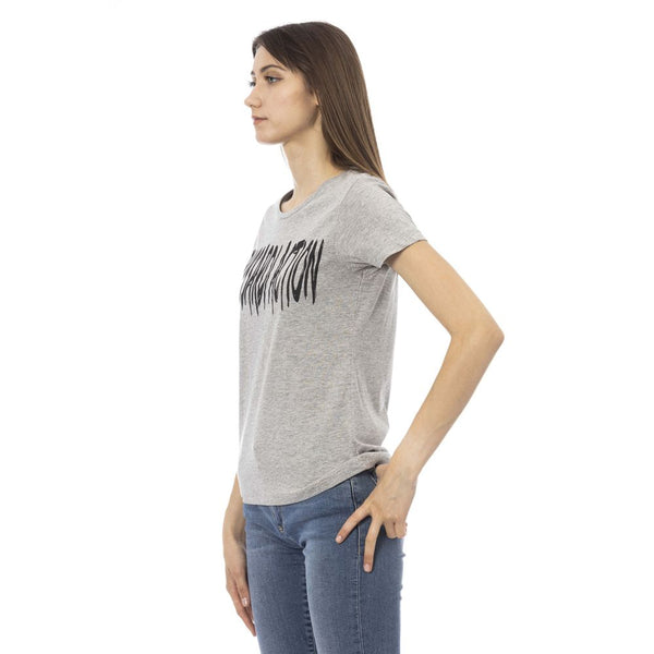 Gray Cotton Women Top Trussardi Action