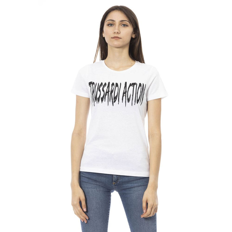 White Cotton Women Top Trussardi Action