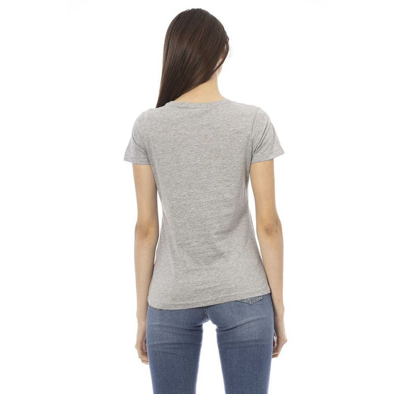 Gray Cotton Women Top Trussardi Action