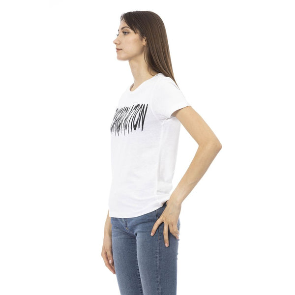 White Cotton Women Top Trussardi Action