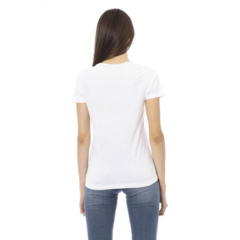 White Cotton Women Top Trussardi Action