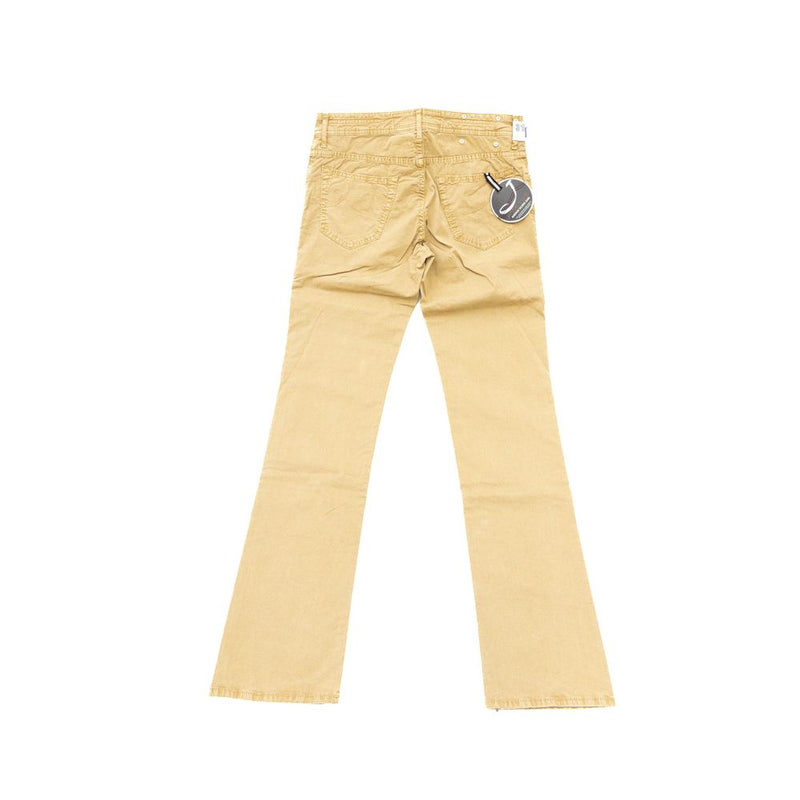 Beige Cotton Men Jean Jacob Cohen