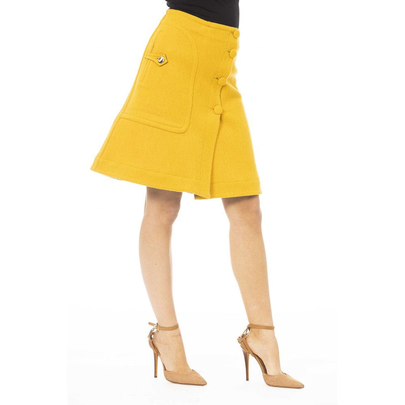 Yellow Wool Women Skirt Jacob Cohen