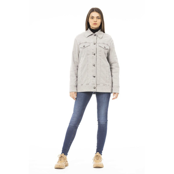 Gray Cotton Women Jacket Jacob Cohen