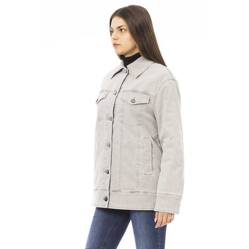 Gray Cotton Women Jacket Jacob Cohen