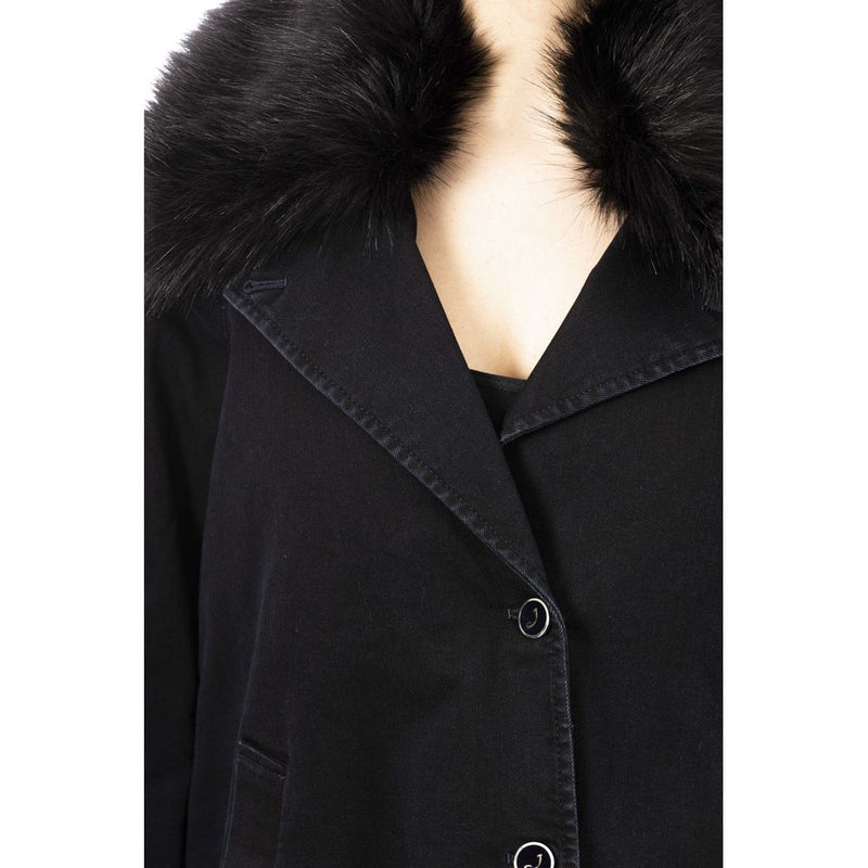 Black Cotton Women Jacket Jacob Cohen