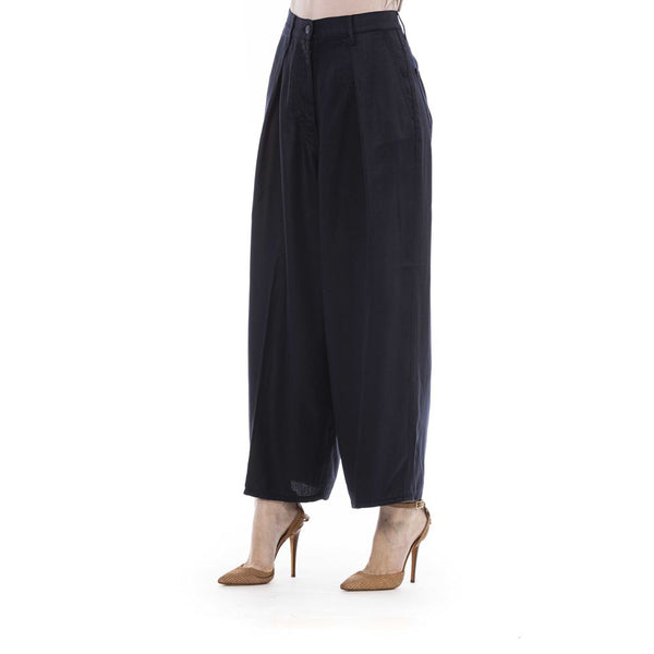 Black Cotton Women Pant Jacob Cohen