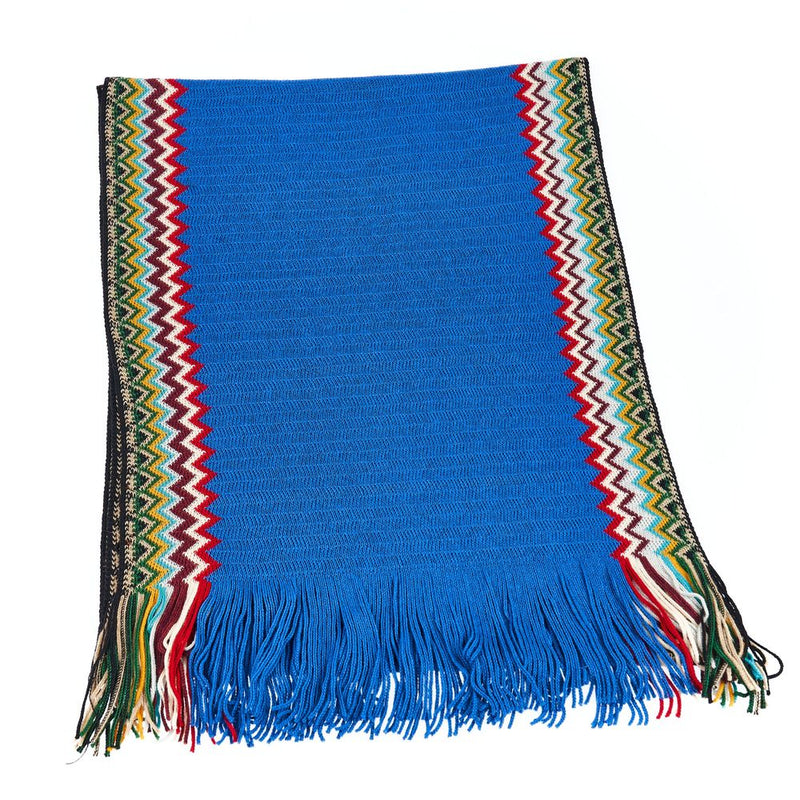 Blue Wool Men Scarf Missoni