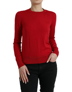 Radiant Red Wool Pullover Sweater Dolce & Gabbana