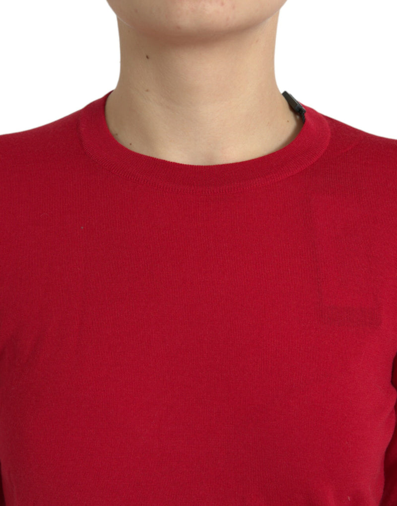 Radiant Red Wool Pullover Sweater Dolce & Gabbana