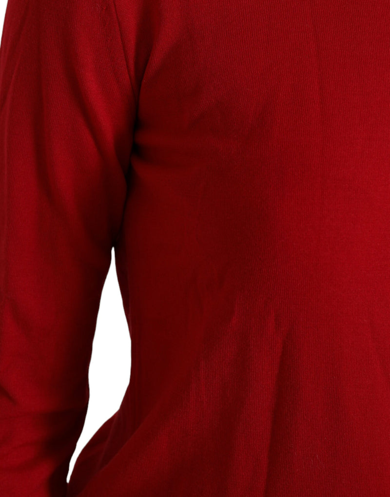 Radiant Red Wool Pullover Sweater Dolce & Gabbana