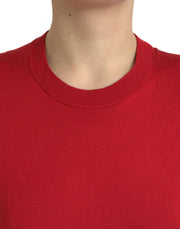 Silk Red Crew Neck Top Dolce & Gabbana