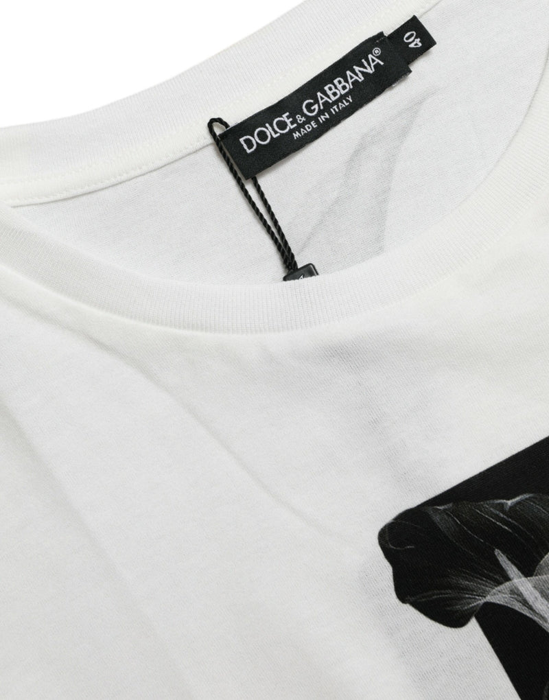 Elegant Monochrome Crew Neck T-Shirt Dolce & Gabbana