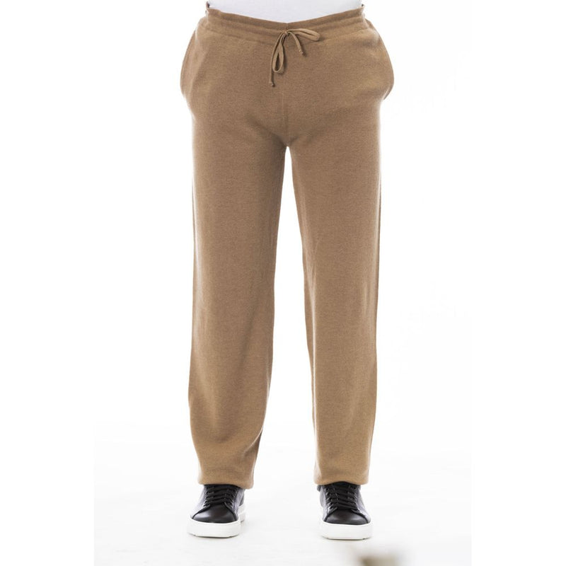 Beige Linen Men Trouser Alpha Studio