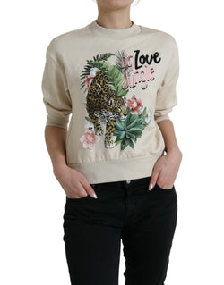 Elegant Jungle Print Crewneck Sweater Dolce & Gabbana