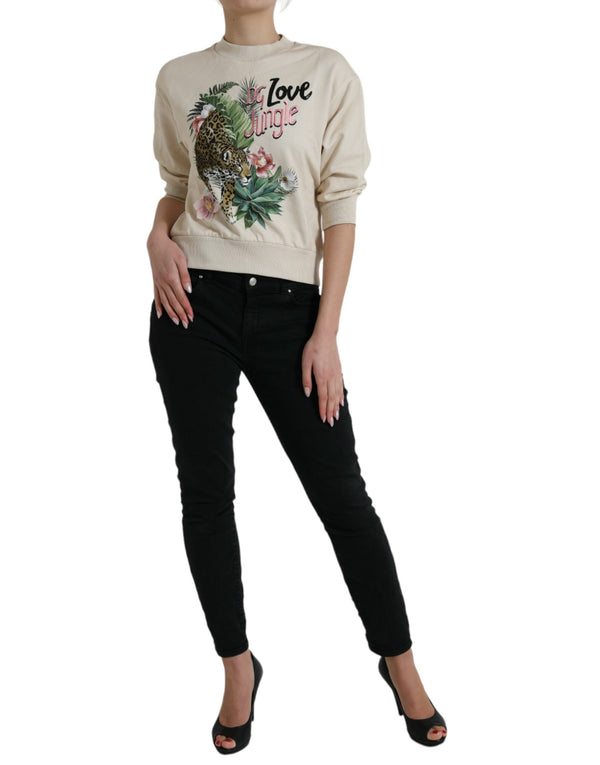 Elegant Jungle Print Crewneck Sweater Dolce & Gabbana