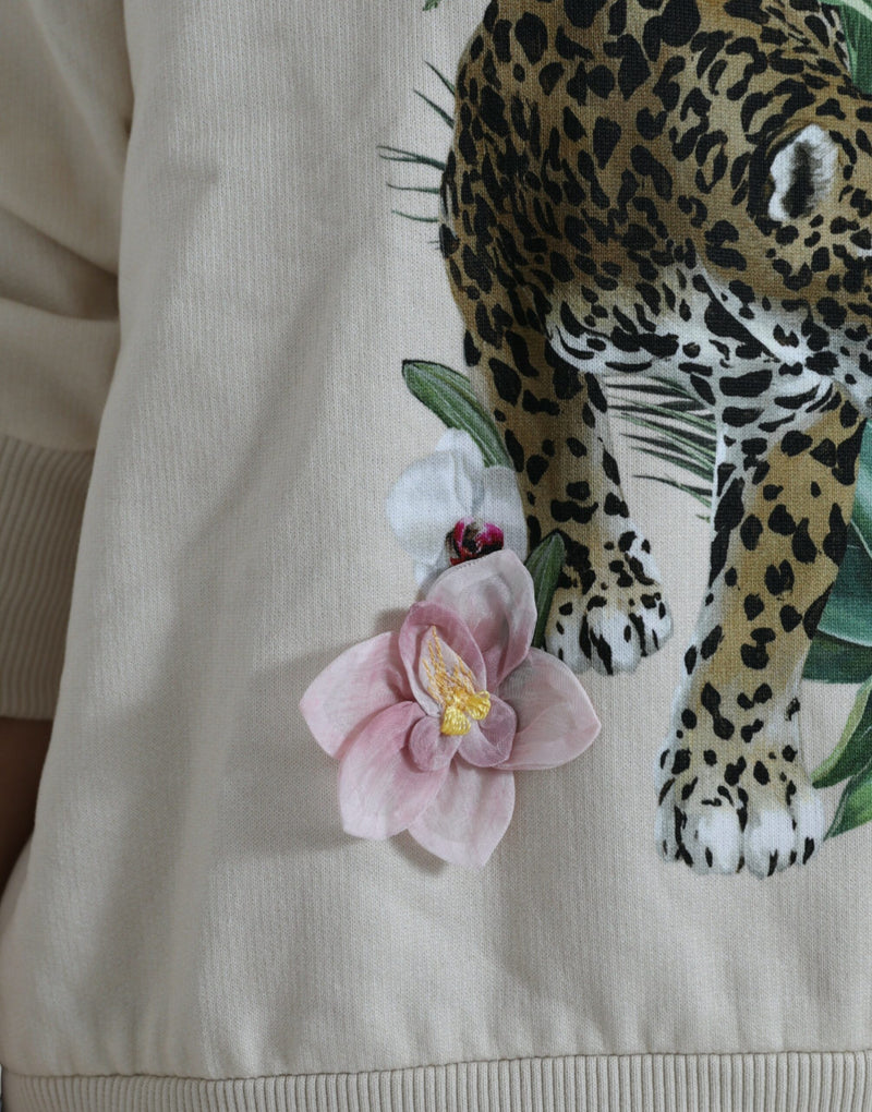 Elegant Jungle Print Crewneck Sweater Dolce & Gabbana