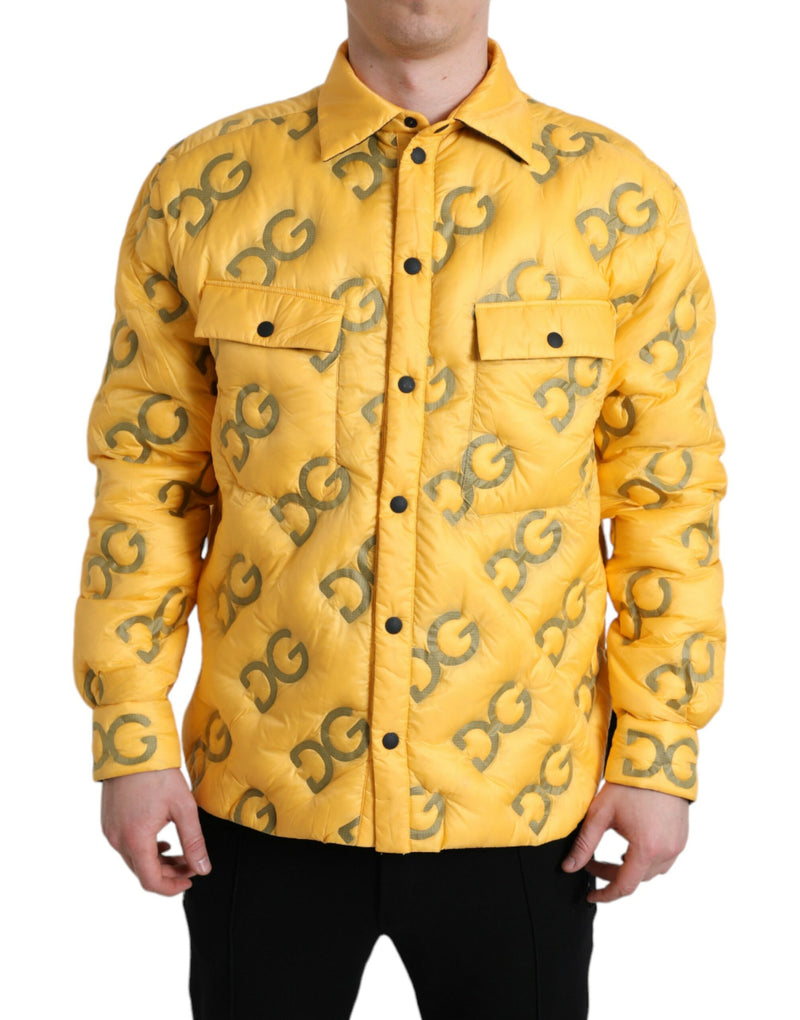 Elegant Yellow Padded Blouson Jacket Dolce & Gabbana