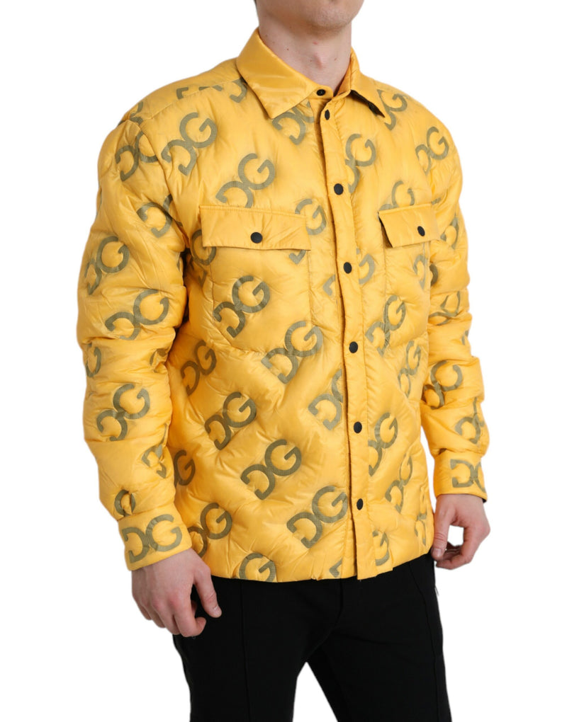 Elegant Yellow Padded Blouson Jacket Dolce & Gabbana