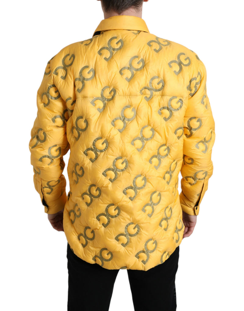 Elegant Yellow Padded Blouson Jacket Dolce & Gabbana