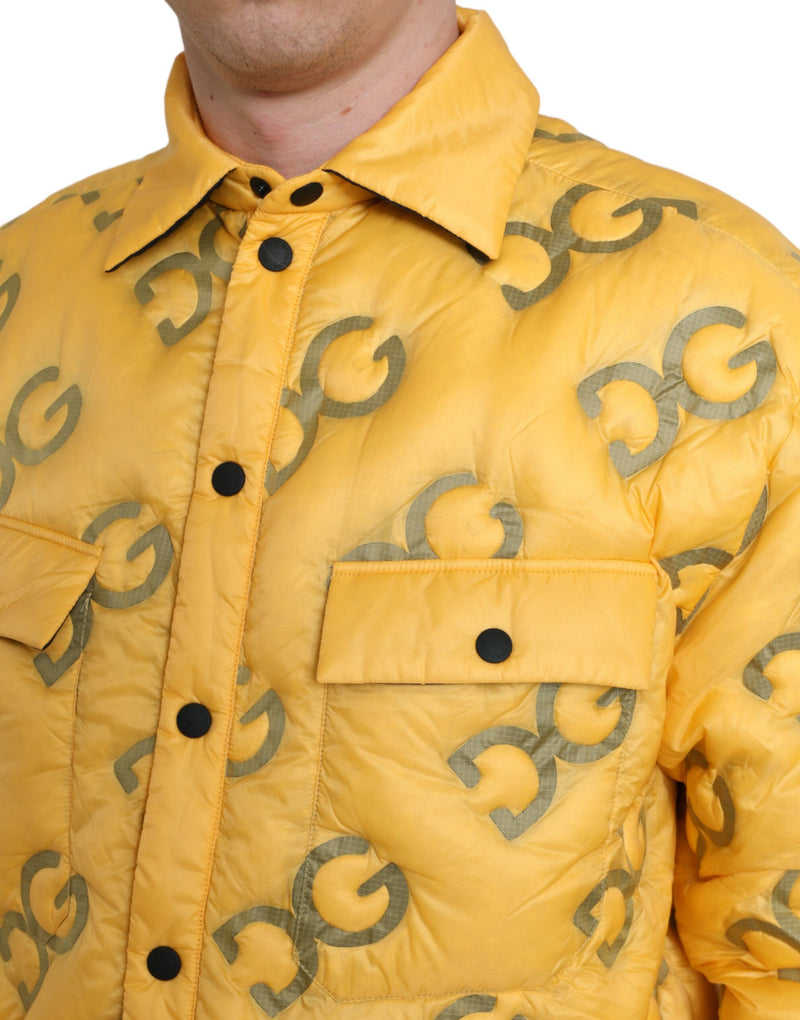 Elegant Yellow Padded Blouson Jacket Dolce & Gabbana