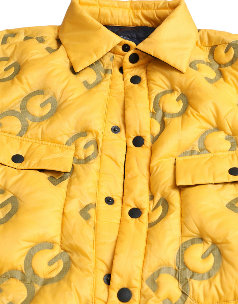 Elegant Yellow Padded Blouson Jacket Dolce & Gabbana