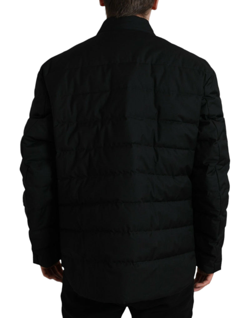 Elegant Black Padded Parka Jacket Dolce & Gabbana