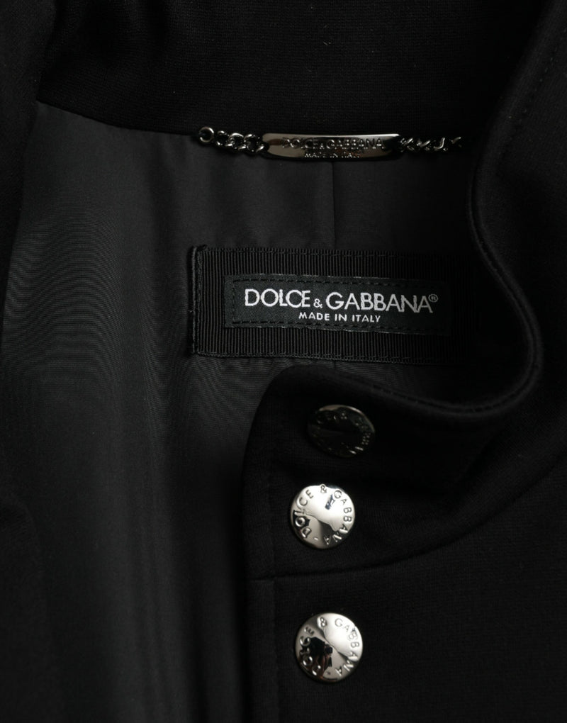 Elegant Black Sleeveless Vest Jacket Dolce & Gabbana