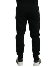 Elegant Black Jogger Pants - Cotton & Nylon Blend Dolce & Gabbana