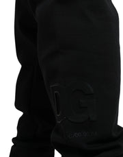 Elegant Black Jogger Pants - Cotton & Nylon Blend Dolce & Gabbana