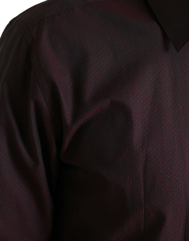 Elegant Maroon Martini Dress Shirt Dolce & Gabbana