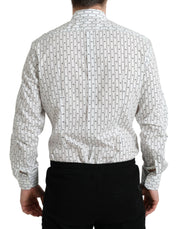 Elegant White Cotton Slim Fit Dress Shirt Dolce & Gabbana