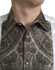 Elegant Slim Fit French Cuff Dress Shirt Dolce & Gabbana