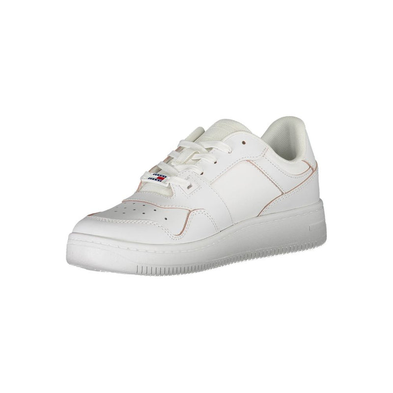 White Leather Women Sneaker Tommy Hilfiger