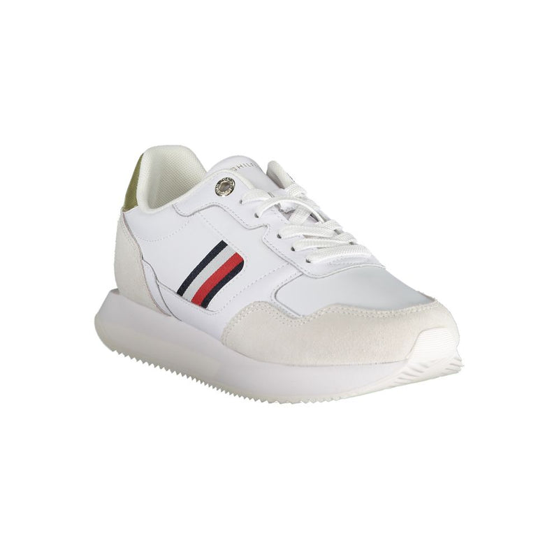 White Leather Women Sneaker Tommy Hilfiger