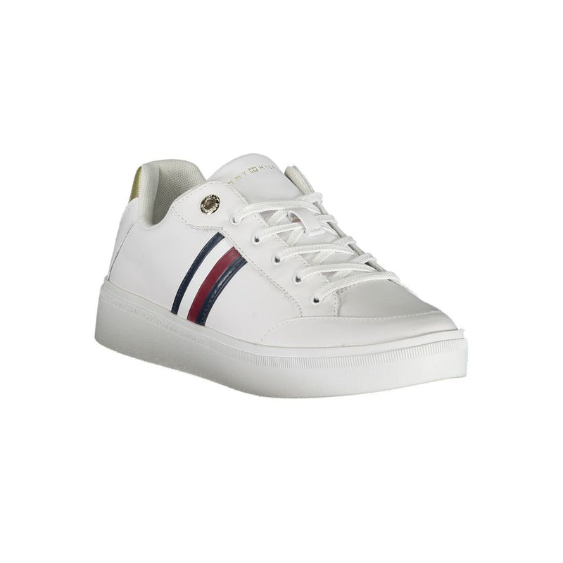 White Leather Women Sneaker Tommy Hilfiger