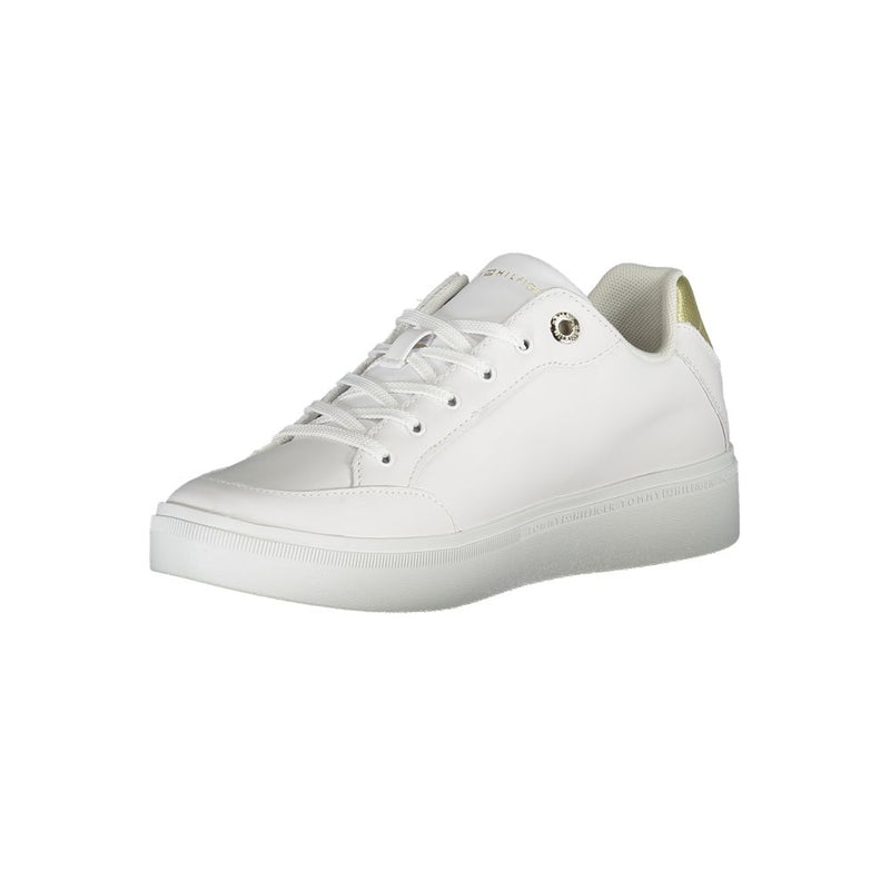 White Leather Women Sneaker Tommy Hilfiger