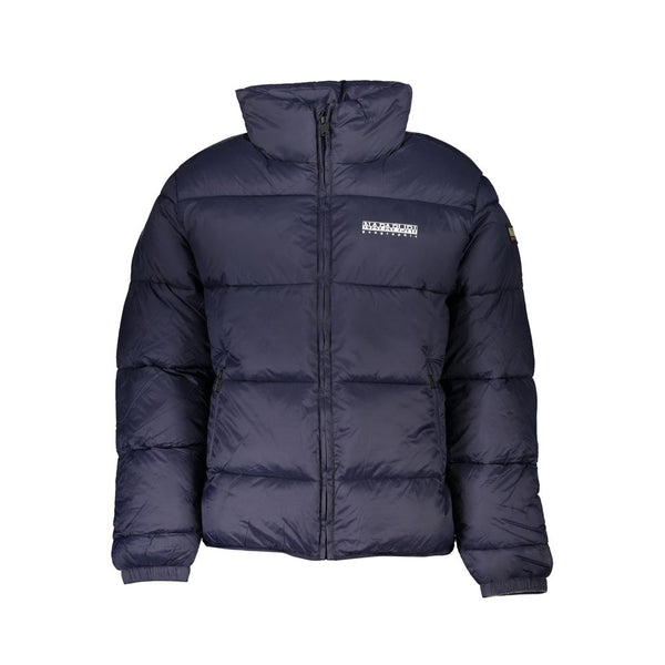 Eco-Conscious Blue Jacket with Sleek Design Napapijri