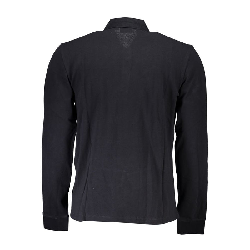 Black Cotton Men Polo Shirt Napapijri