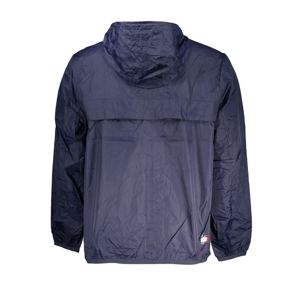 Blue Polyamide Men Jacket Tommy Hilfiger