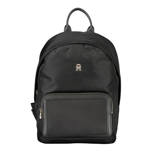 Black Polyester Women Backpack Tommy Hilfiger